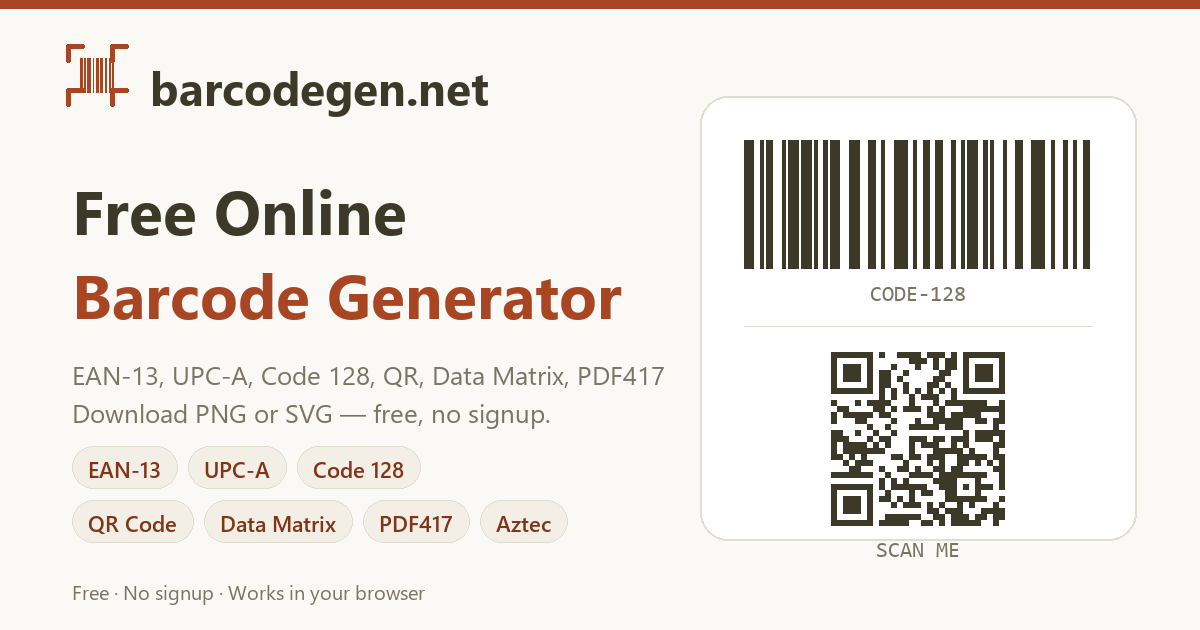 BarcodeGen screenshot 1
